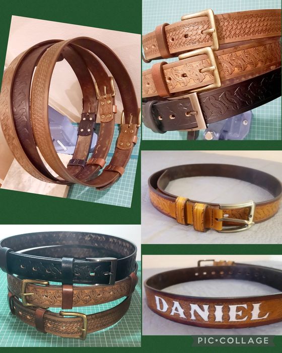 Мъжки колан от естествена кожа