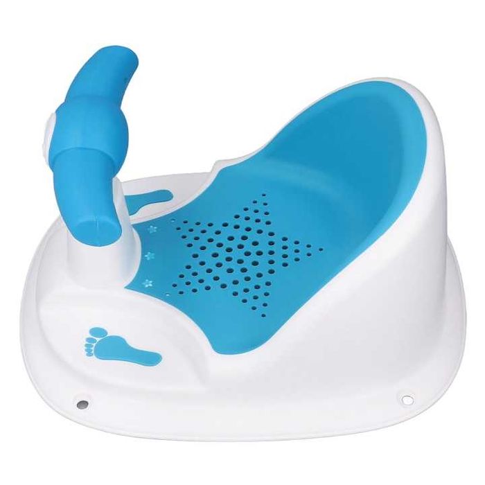 Scaun de baie pentru bebelusi,ventuze de fixare,spătar confortabil,nou