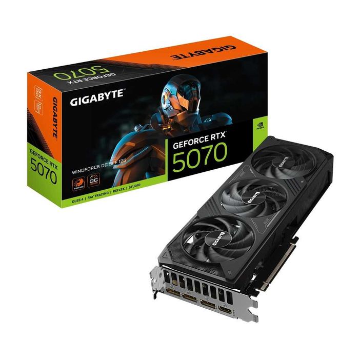 Gigabyte RTX 5070 12GB GDDR7 192 bit Windforce OC  DLSS 4