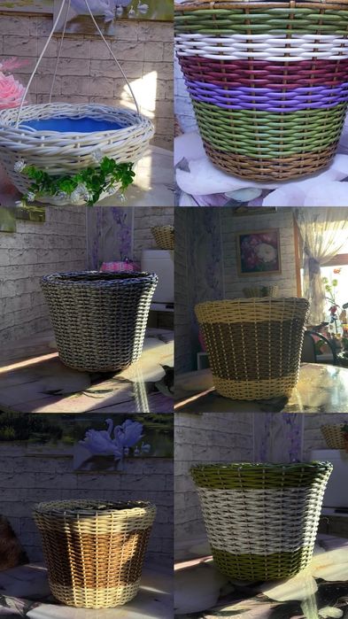 Садовые кашпо из лозы