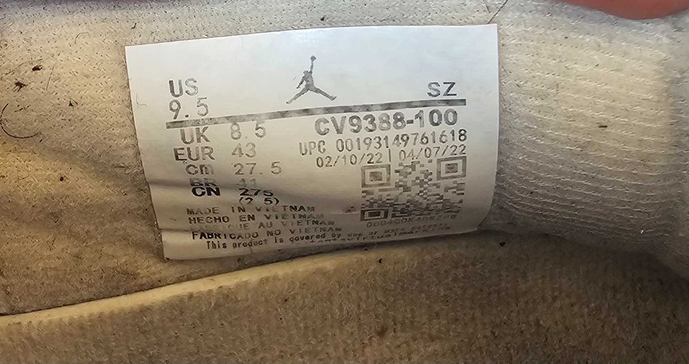 Маратонки Air Jordan 4 Off White SP sail Nike basketball NBA