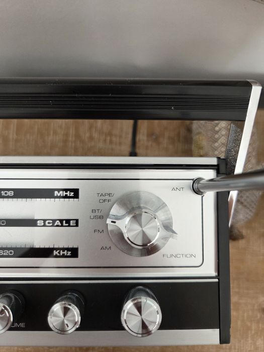 Difuzor Bluetooth cu Casetofon si Radio FM/AM Electromures EM 1014, Mono, USB, AUX, Microfon