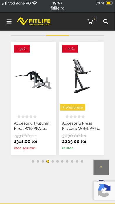 2 Banci fitness multifunctionale  Powertech cu diferite accesorii care se ataseaza