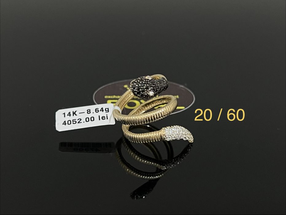 Bijuteria Royal CB : Inel șarpe aur 14k 585  8,64 gr