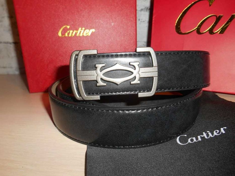Мъжки дамски колан Cartier естествена кожа