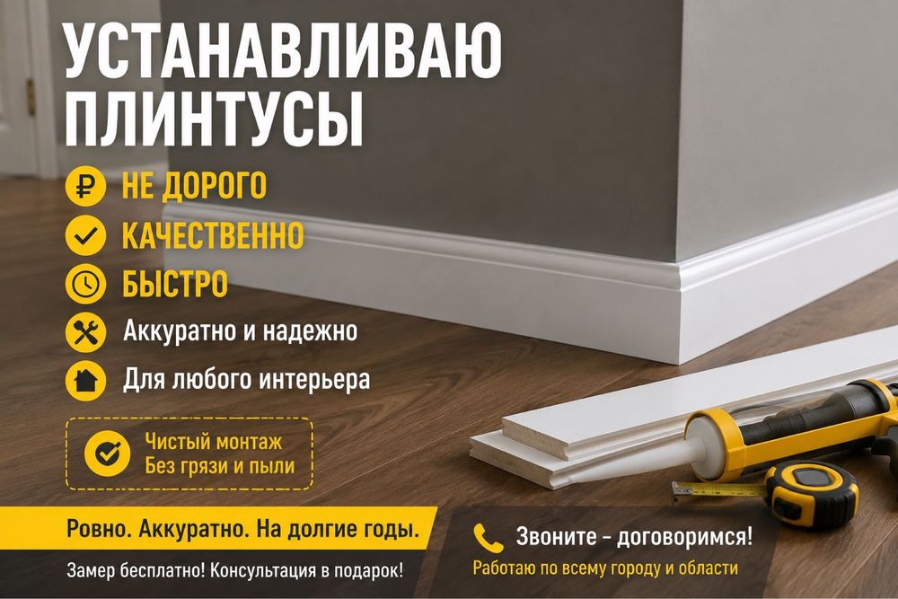 Установка плинтуса