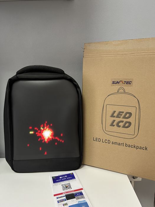 Rucsac inteligent Smart Leziter Pixo LED negru