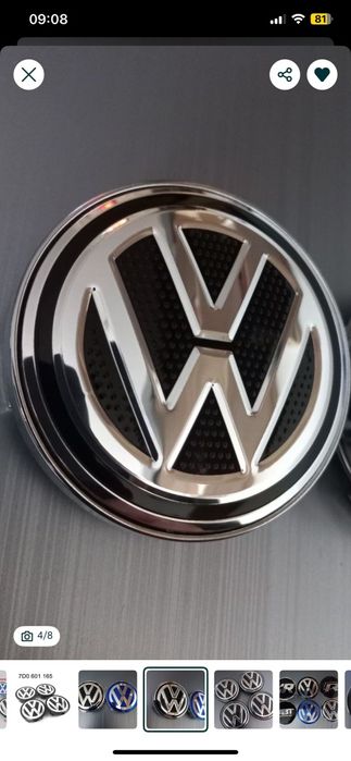 Vw - set 4 capace pentru jante aliaj