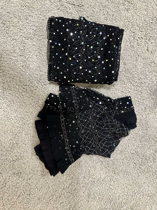 Фолклорен костюм за ориенталски танци - черна галабея