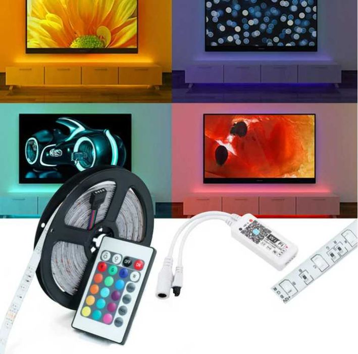 LED ленти 5 м контролер захранване за осветление цветна лед лента