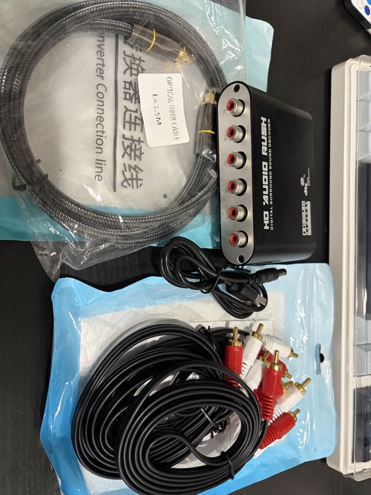Цифровой аудио конвертер оптика RCA mini jack 5.1
