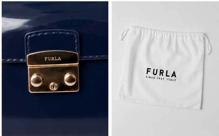 Furla Mini Handbag Dark Blue- Original, Like new