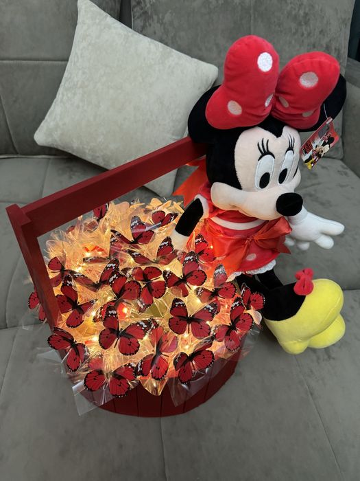 Kapalakli buket Minnie mouse bilan, ajoyib sovga, букет на 8 марта