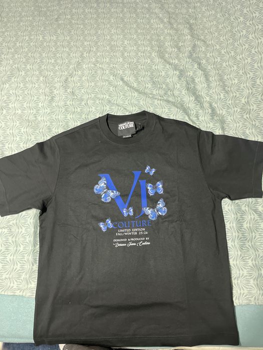 Versace Jeans Couture Butterfly Logo тениска – XS, нова с етикети