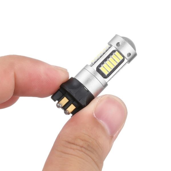 Set de 2 becuri led soclu PWY24W sau PW24W alb sau portocaliu