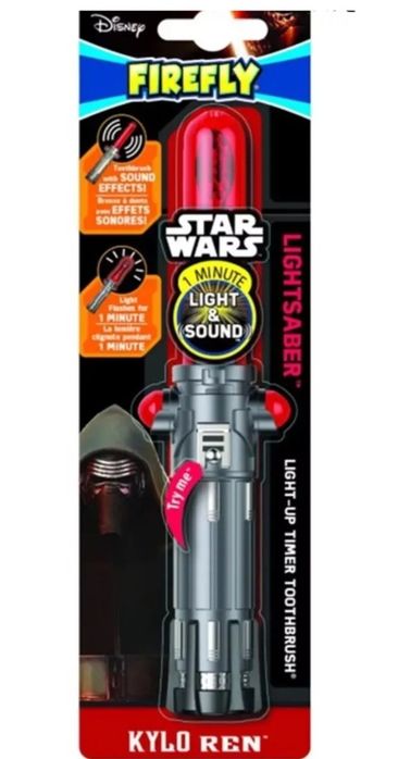 Firefly Star Wars Kylo Ren LightSaber Soft Toothbrush for Kids Age 4+