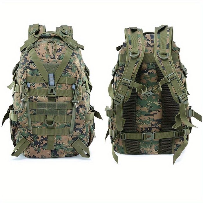 тактическа раница+светлоотразител Military 40L Molle водоустойчива