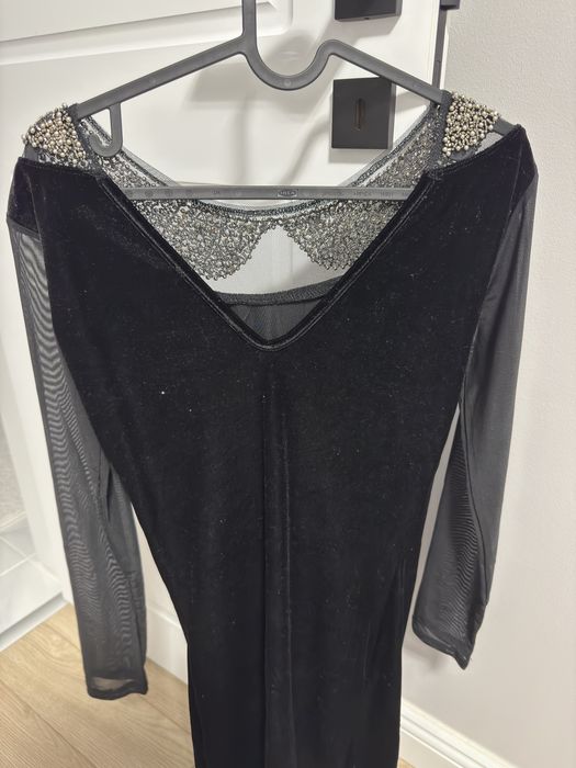 дамска къса черна рокля