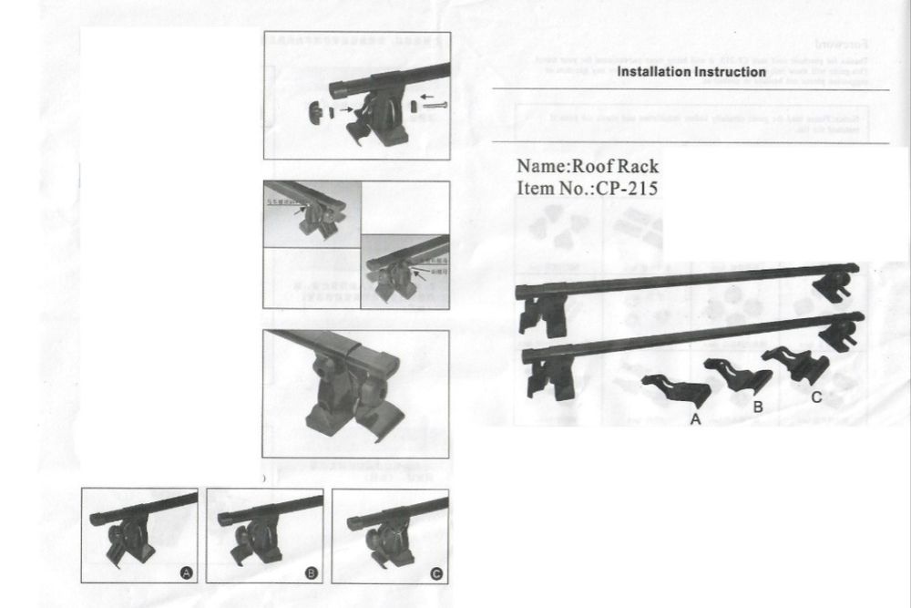 Bare de portbagaj transversale universale cu prindere la usi