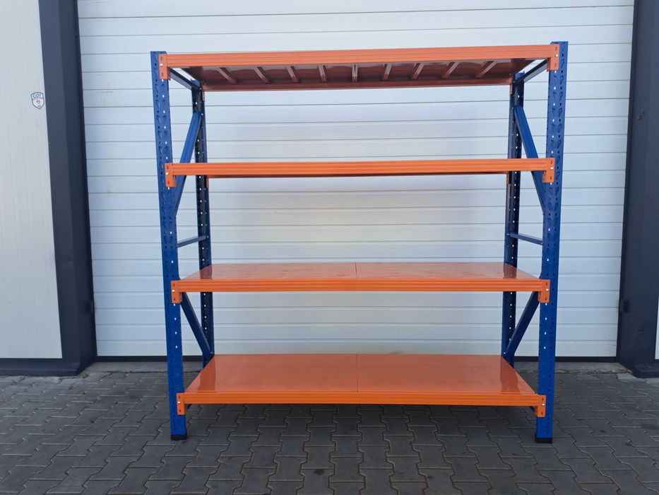 Метален индустриален стелаж 200x200x60, 4 рафта, склад/гараж/мазе
