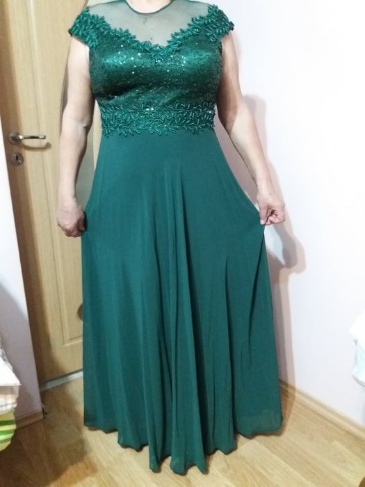 Rochie de ocazie culoare verde marimea 46/48