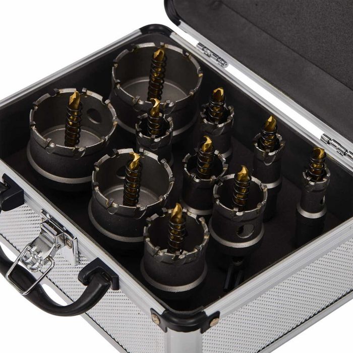 Set carote cu burghiu pentru lemn si materiale plastice, 16-53 mm, 10