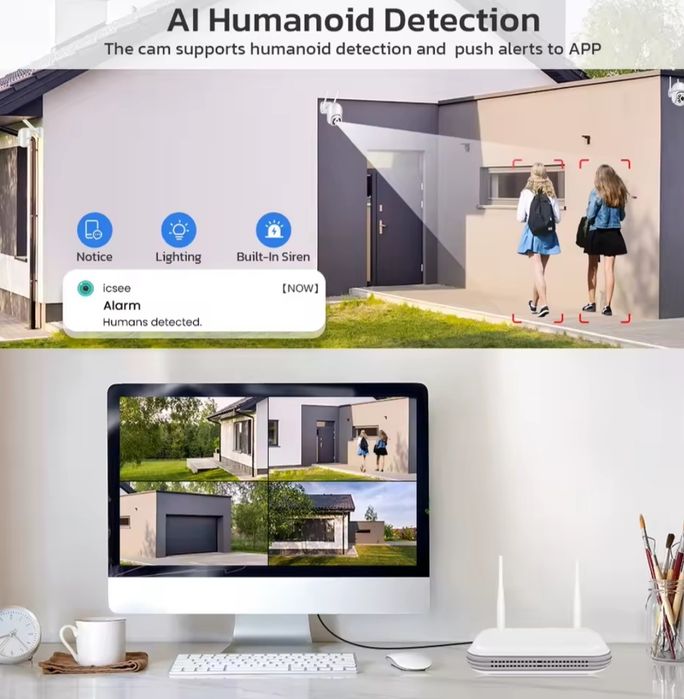 WiFi NVR за 8 безжични камери