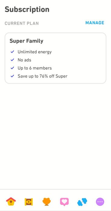 Абонемент Duolingo Super на ваш аккаунт!