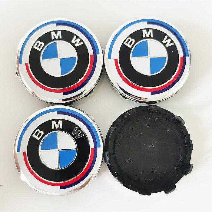 Capace Roti Sigle Embleme Jante BMW ALB NEGRU / Full Negru 56MM/68MM