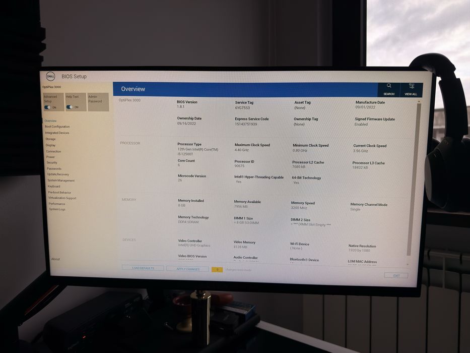 Mini PC Dell Optiplex 3000 - i5-12500T, 8GB RAM, 256GB NVMe
