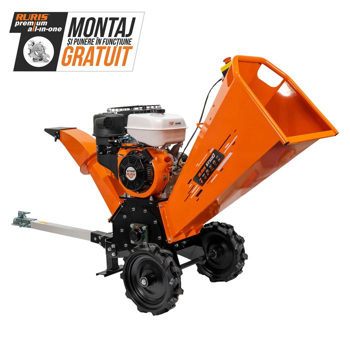 Tocător de crengi și resturi vegetale RURIS ST500 15 CP, benzina