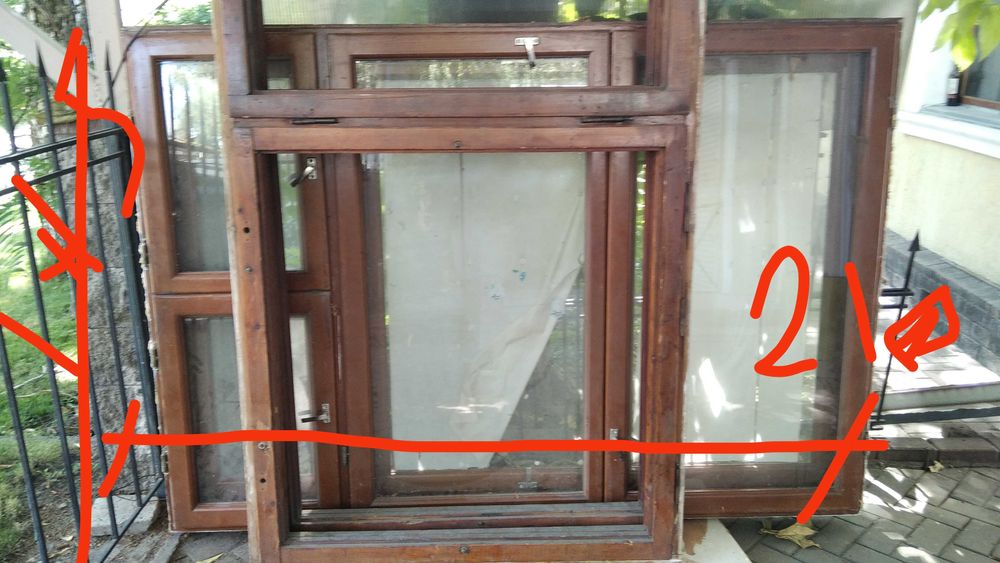 деревянные окна и двери б/у