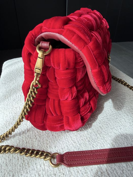 Оригинална чанта PINKO Love Bag Puff Weave Velvet - Като нова!