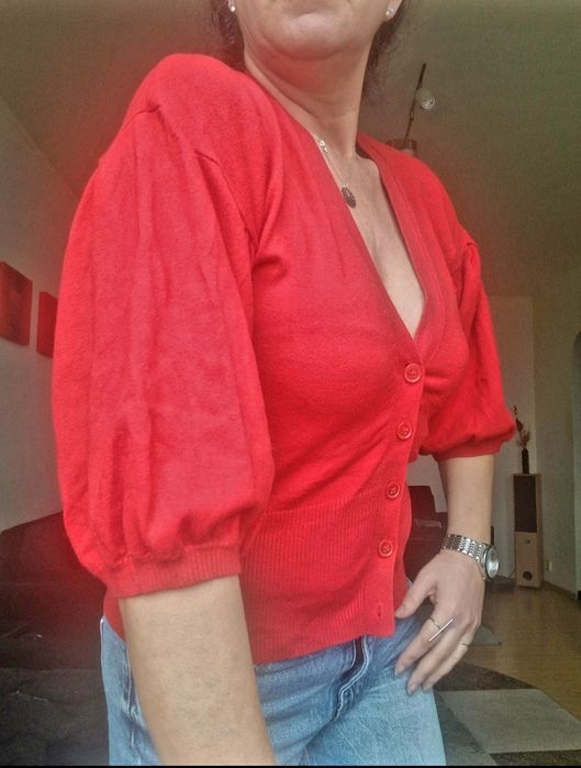 Pulover Benetton, maneci bufante, mărimea M