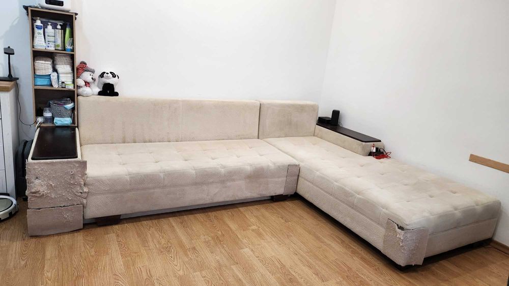 Ъглов диван с функция сън