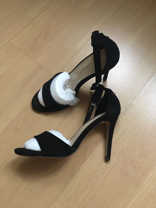 Sandale negre piele