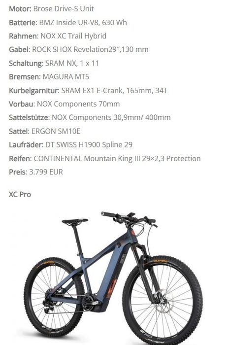 Bicicleta electrica NOX XC Trail