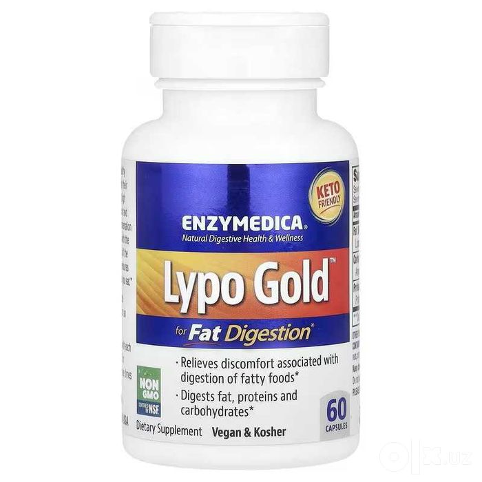 Enzymedica Lypo Gold добавка для переваривания жиров 60 капсул