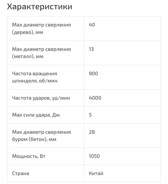 Перфоратор TOTAL TH110286 в отличном состоянии