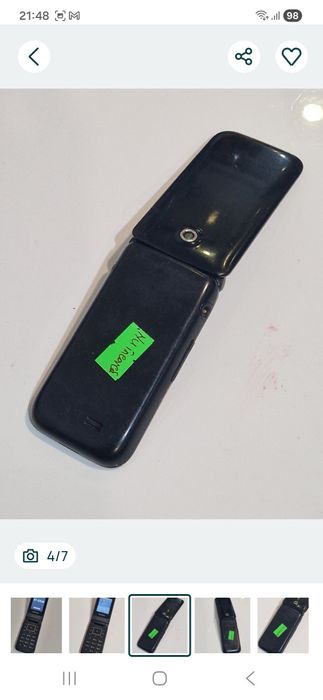Telefon cu clapeta pentru piese.  Nu incarca