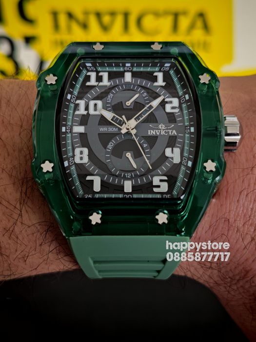 INVICTA Cyclone green 49 mm, Инвикта нов ръчен часовник