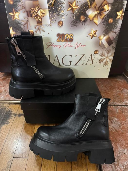 Дамски боти естествена кожа Magza
