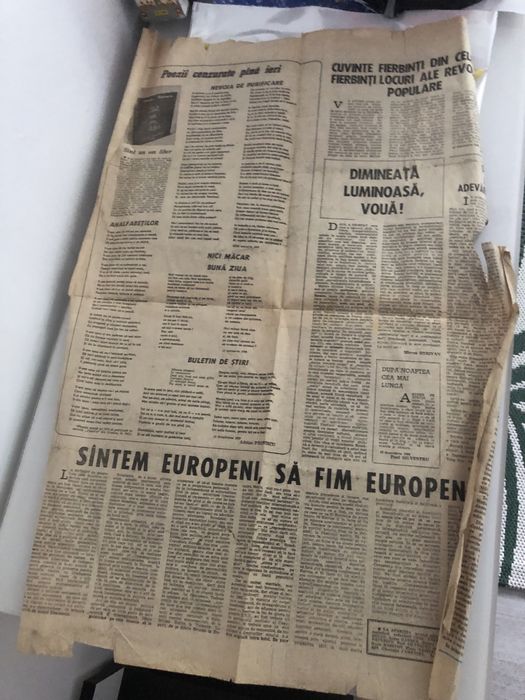 Ziar din vremea revolutiei.