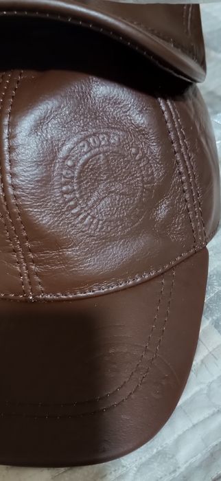 Кожаная зимняя кепка