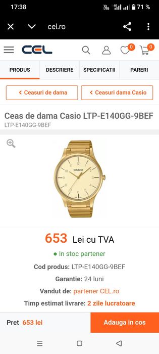 Ceas casio nou original