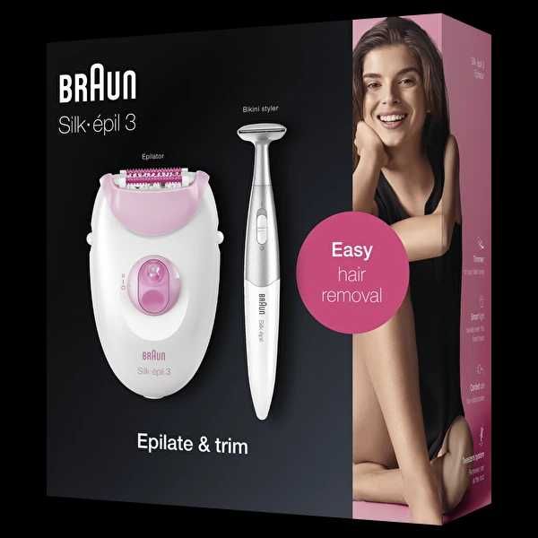 НОВ Braun Silk-épil 3 SE3-321 епилатор с масажни ролки и SmartLight