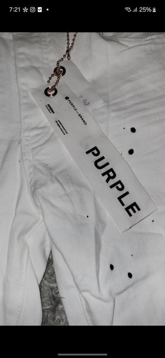 Blugi Purple Albi (Mărimea 44 EUR)