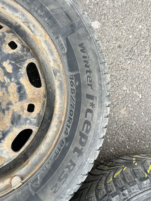 Roti VW 14” jante tabla, anvelope Hankook 165/70 R14