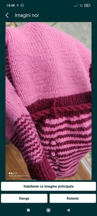 Rochita si basca din lana, crosetate manual