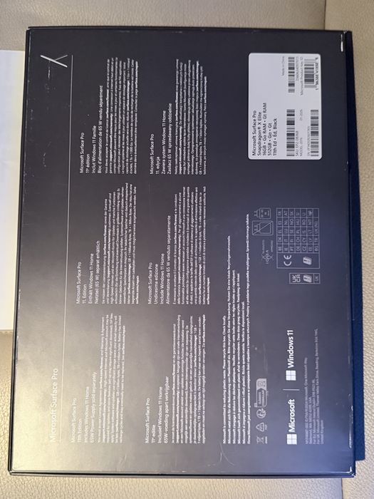 Tableta Microsoft Surface Pro 11, Snapdragon X, 16GB LPDDR5x, 512GB flash, Bluetooth Wi-Fi Windows 11 Home  Black